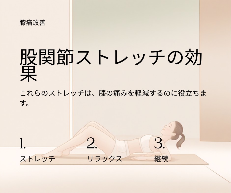 ランナー膝の股関節ストレッチケア